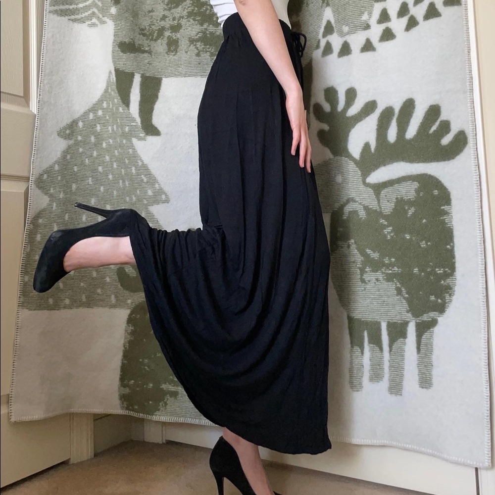 Black maxi skirt